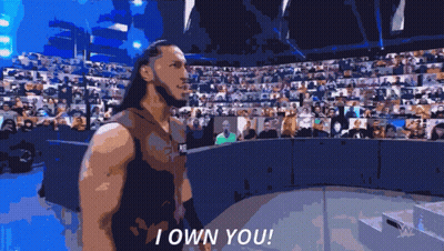 Wrestler Saying I Own You In Front Of Crowd GIF