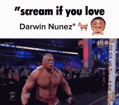 Wrestler Saying Scream If You Love Darwin Nunez GIF