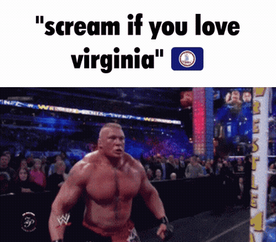 Wrestler Saying Scream If You Love Virginia GIF