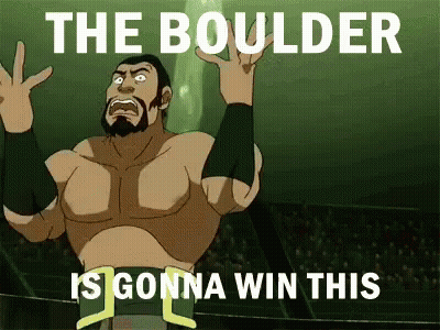 Wrestler Saying The Boulder Is Gonna Win This GIF