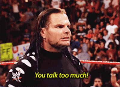 Wrestler Says You Talk Too Much In Ring GIF