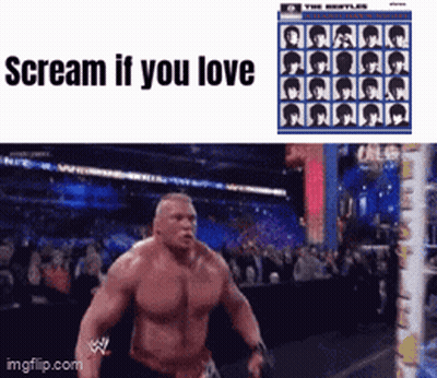 Wrestler Scream If You Love GIF