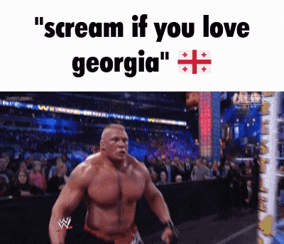 Wrestler Scream If You Love Georgia GIF