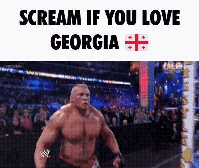 Wrestler Scream If You Love Georgia GIF