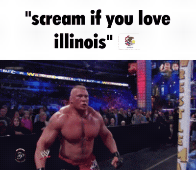 Wrestler Scream If You Love Illinois GIF