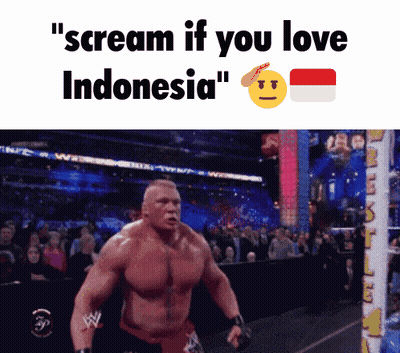 Wrestler Scream If You Love Indonesia GIF