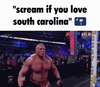 Wrestler Scream If You Love South Carolina GIF