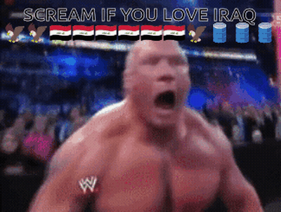 Wrestler Screaming Scream If You Love Iraq GIF