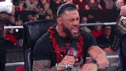 Wrestler Sitting In Chair Saying Enough GIF