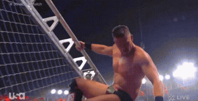 Wrestler Sitting On Ladder GIF