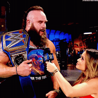 Wrestler Standing On Stage Without Shirt GIF