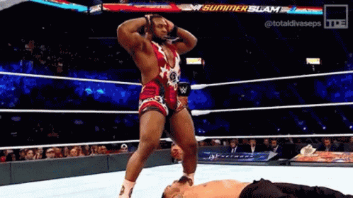Wrestler Standing Over Opponent GIF