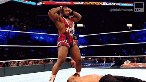 Wrestler Standing Over Opponent GIF