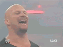 Wrestler Steve Austin Happy Then Sad GIF