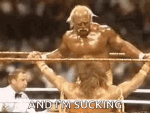 Wrestler Sucking Opponent Wrestling Ring GIF