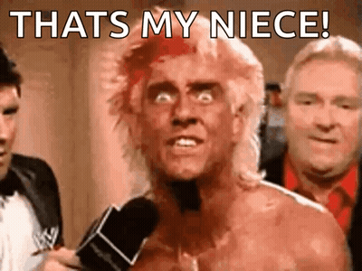 Wrestler Tells Reporter That's My Niece GIF