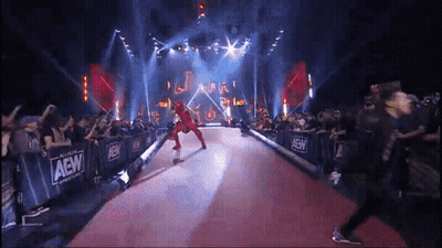 Wrestler Walking Down Red Carpet GIF