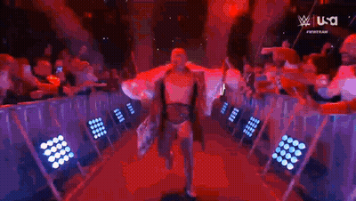 Wrestler Walking Through Tunnel US Wrestling GIF