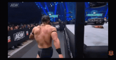 Wrestler Walking To Ring During Match GIF