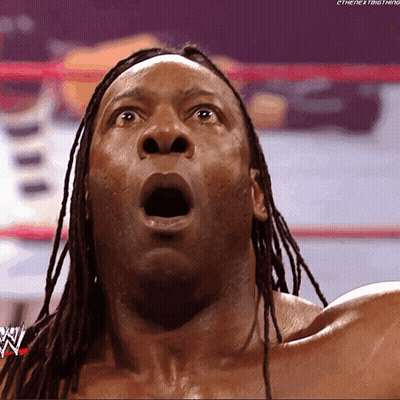 Wrestler With Dreadlocks Looking Up GIF