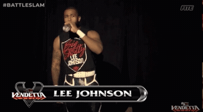 Wrestler With Lee Johnson On Shirt GIF