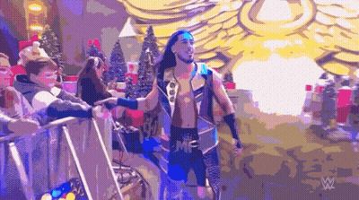 Wrestler With Letter W GIF