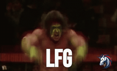 Wrestler With LFG Text GIF