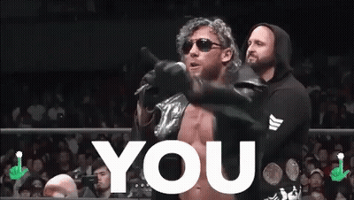 Wrestler With Microphone Pointing At Crowd Saying You GIF