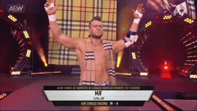 Wrestler With MJF On Shirt GIF