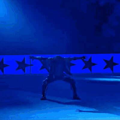 Wrestler With Number 1 Knee Pads GIF
