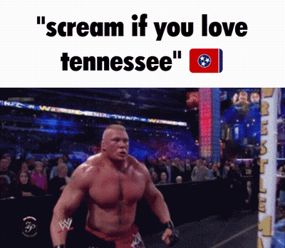 Wrestler With Scream If You Love Tennessee Above GIF