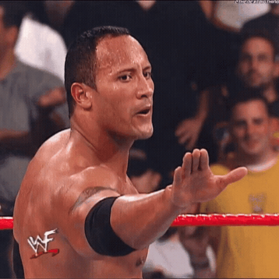 Wrestler With We Logo On Chest GIF