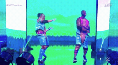 Wrestlers Dancing On Stage GIF