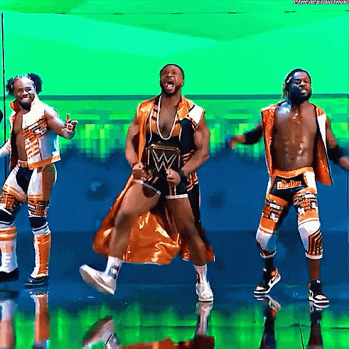 Wrestlers Dancing On Stage GIF