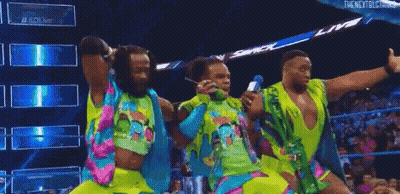 Wrestlers Dancing On Stage GIF
