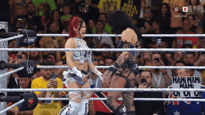 Wrestlers Including One Wearing Babe Shirt GIF