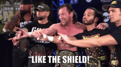 Wrestlers Posing Like The Shield GIF