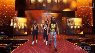Wrestlers Walking Down Red Carpet GIF