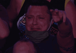 Wrestling Fan Sobbing Hard GIF