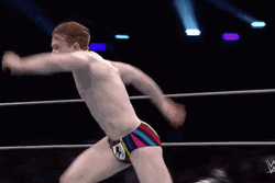 Wrestling Flying Kick GIF