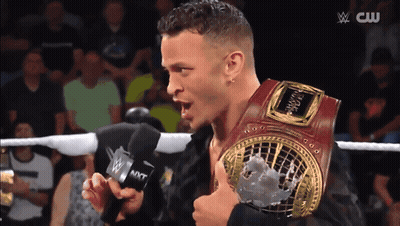 Wrestling Man Holding Microphone GIF