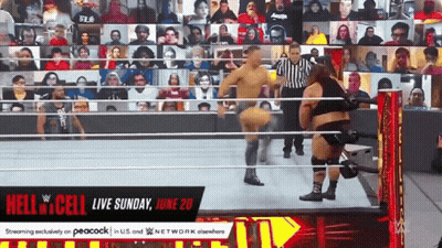 Wrestling Match Broadcasted Live On Peacock GIF