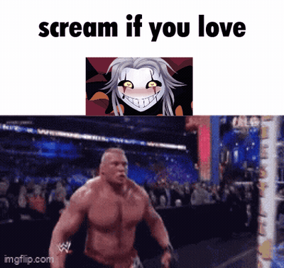 Wrestling Match Clown Meme Scream If You Love GIF