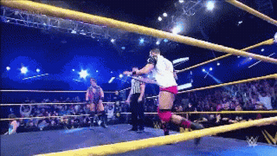 Wrestling Match In Front Of Crowd GIF