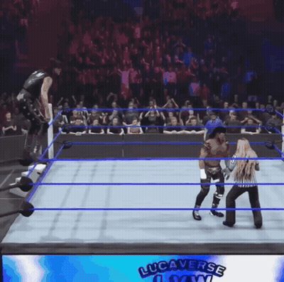 Wrestling Match In Lucaverse Video Game GIF