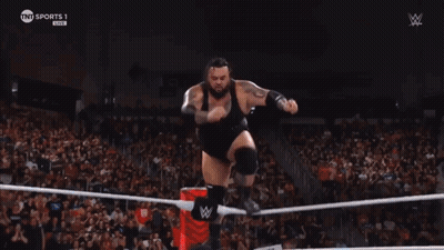Wrestling Match In Stadium Before Crowd GIF