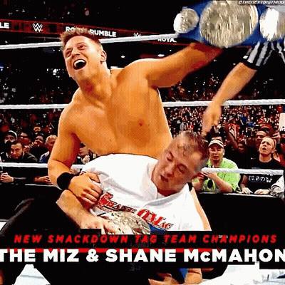 Wrestling Match Miz Vs Shane McMahon GIF