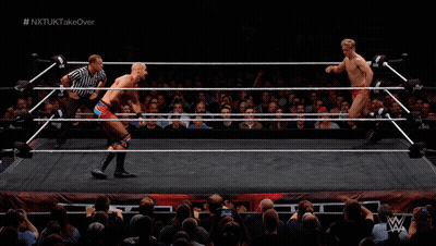 Wrestling Match On WWE Network GIF