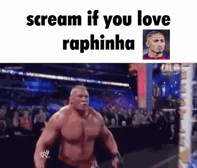 Wrestling Match Scream If You Love Raphinha GIF