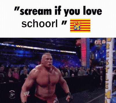 Wrestling Match Scream If You Love School GIF